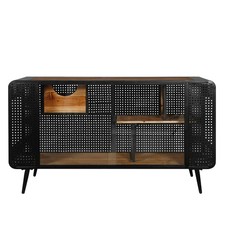 55.12" Spacious Cat House with Tempered Glass for Living Room Hallway Study
