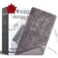 Large Electric Heating Pad for Back Pain and Cramps Relief, Auto Shut Off 12*24