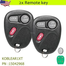 2 Replacement For 2001 2002 Chevrolet Tahoe Remote Control Key Fob Koblear1xt