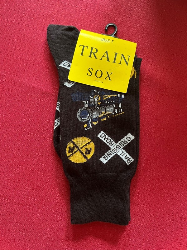 Locomotive Train Socks - "Just Train Sox" - One Size Fits All
