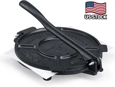 10 Inch Heavy Duty Cast Iron Tortilla Press Chapati Maker Roti Dough Maker
