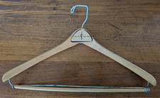 VINTAGE Wooden Clothes Hanger G. Fox  Co Hartford CT Men's Shops Advertising