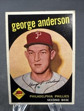 1959 Topps George Anderson Rookie #338 Phillies Sparky Nice Card!!!. rookie card picture