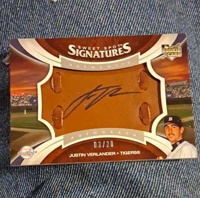 Upper Deck 2006 Sweet Spot Update Justin Verlander RC Auto Tigers #143 /20