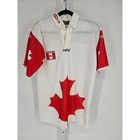 Vintage 1980s Mens Sz L Canada Rugby League Short Sleeve Shirt by Logitog