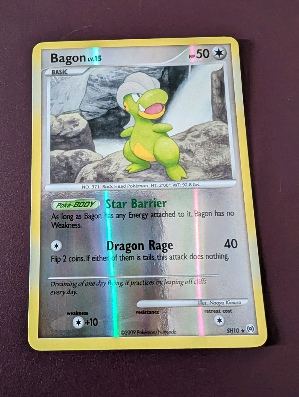 Bagon Shiny SH10 Holo Platinum Arceus Near Mint Pokemon