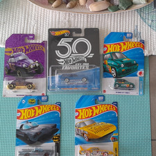 Hot Wheels 1:64 Diecast Lot of 4 '71 Datsun 510 Wagon, '85 Honda City, Batmobile