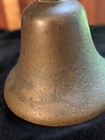 Antique School Bell Brass Wood Handle 8” Handheld Teacher Primitive Very Loud — photo 3