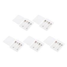 5Pcs 4 Slots AA USB Battery Holder with Cover and On-Off Switch, White