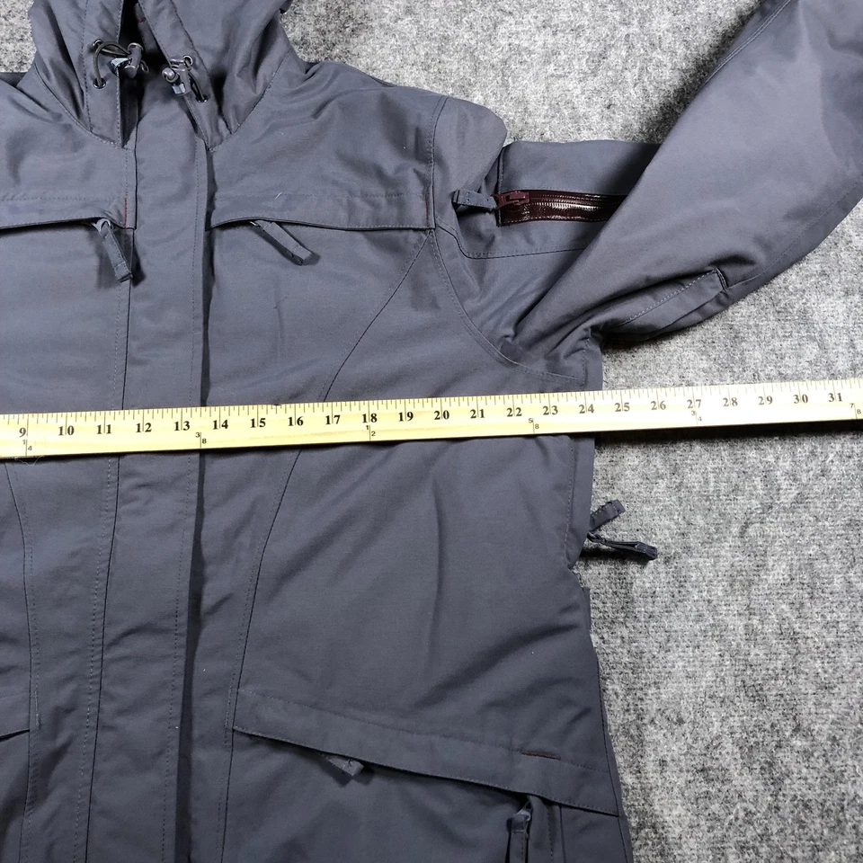 Chaqueta Duluth Trading Co Para Hombre Grande Gris Con Capucha Aislada Parka Nylon Bolsillos Foto 4 de 4