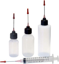 Plastic Squeeze Bottles 1Oz, 2Oz, 4Oz, and 10ML All 1.5" Stainless Applicators G