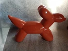 Orange/Beroma Ceramic Balloon Dog Sculpture