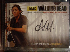 WALKING DEAD SEASON 4 ALANNA MASTERSON AUTOGRAPH CARD BLACK PRINT AM2