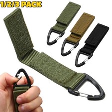 1/2/3 Pieces Tactical Hanging Key Hook Buckle Nylon Webbing Molle Belt Carabiner