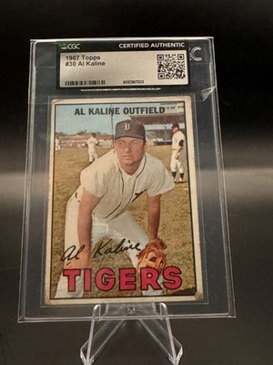 1967 TOPPS AL KALINE #30 DETROIT TIGERS HOF FN CGC Certified Authentic