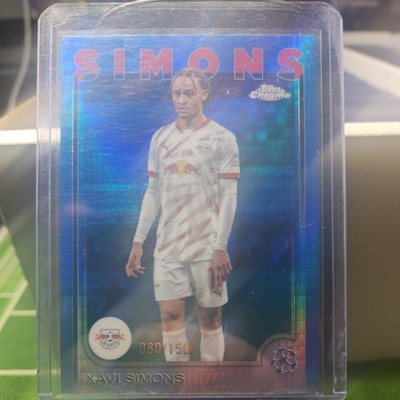 2024-25 Topps Chrome UCC - Xavi Simons #37 Blue Prism Refractor /150