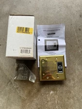 Valcom V-1072B-Brass Doorplate Speaker Flush Mount W/Led (Brass)