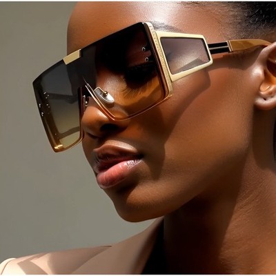 Women Men Sunglasses Oversized Green Yellow Lens Sun Glasses Lentes Gafas Nuevo
