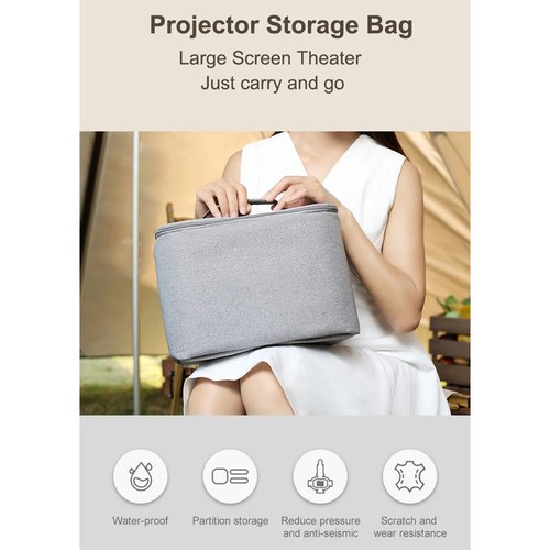 Projector Storage Bag Shockproof Waterproof Portable Oxford Cloth Projector C FG - Afbeelding 9 van 24