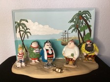 Captain Pugwash figures scene By Yvonne Clark Studios Hand painted Figures