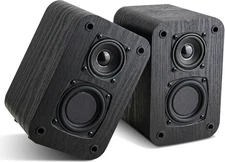Passive Bookshelf Speakers for Home Theater Surround 2.75-inch Woofer, Black 