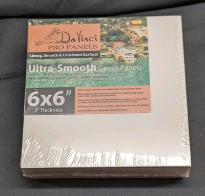 DaVinci Wood Panel Pro Ultra Smooth Gesso Panel 2'' Deep 6x6'' 