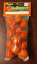 Vintage Darice Halloween Craft Supplies Small Pumpkins 20mm 15pcs Sealed
