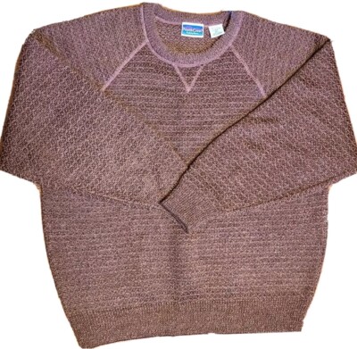 NORTH CREST Wool Blend Sweater Brown Men's Size XXL 2XL Vintage Pullover