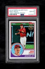 2018 Topps Silver Pack #2 MIKE TROUT 1983 Chrome Promo PSA 10 GEM MINT 