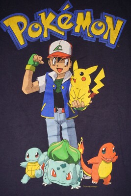 90s~ Nintendo official ポケモン tee Pokemon Vtg 90s Nintendo Youth XL White Pokemon Pocket Monsters