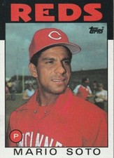FREE SHIPPING-MINT-1986 Topps Mario Soto #725 PLUS REDS BONUS CARDS