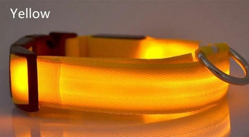 Collar de seguridad con luz LED para mascotas perros brillante intermitente neón noche brillo ajustable  - Imagen 21 de 21