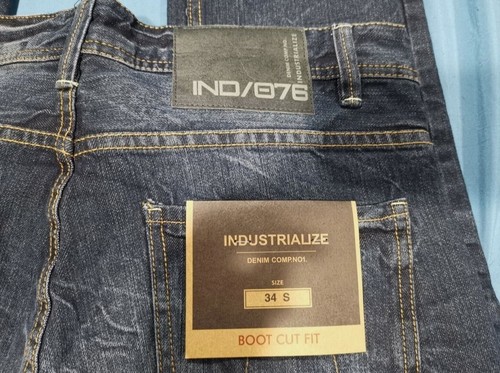 Pantalones de mezclilla Industrialize 34S corte bota IND/076 NUEVOS CON ETIQUETAS para hombre - Imagen 5 de 7