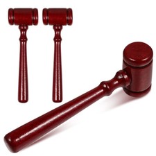 3 Pcs Judge Hammer Office Auction Lawyer Gavel Mini Small Toy Prop