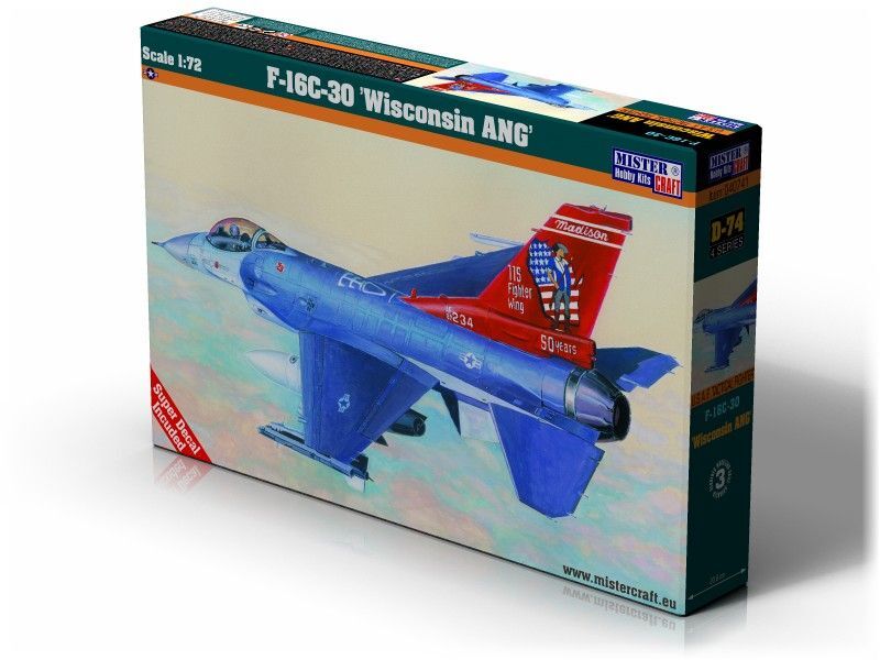 Mistercraft D-74 - 1:72 F-16C-30 Wisconsin ANG - New
