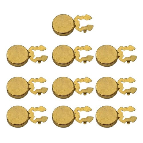 10pcs Brass Round Cuff Button Cover Formal Shirt Cuff Links for Photo Taking - Picture 9 of 10