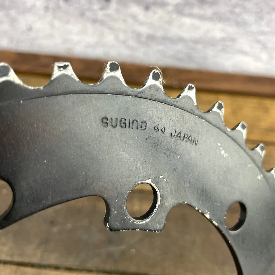 Sugino BMX Chainring 44t WEAR Black Old School BMX 44 Tooth 110 130 BCD - Image 2 of 4