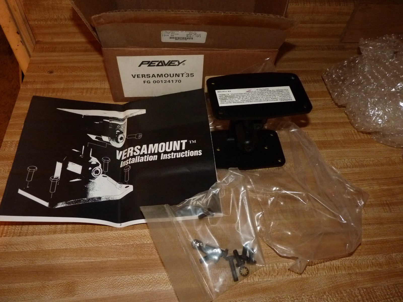 Peavey Versamount 35 Black Ceiling Bracket Wall Mount For Pa