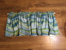 Teal and Green valance curtain