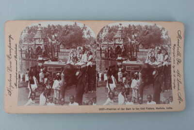 Stereographie India Madura Festval of the Raft to the Gos Vishnu Foto 1902