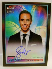 STEVE NASH /15 AUTO ON CARD BLACK REFRACTOR TOPPS FINEST BASKETBALL 2021 2022