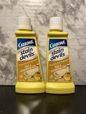 2PK Carbona Stain Devils for Fat & Cooking Oil Stains 1.7oz Each. New!