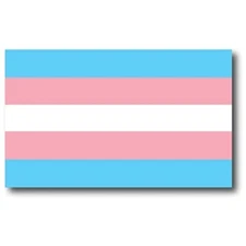 Transgender Pride Flag Magnet Decal, 3x5 Inches, Automotive Magnet for Car Truck