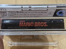 Super Mario Bros. GLOSS STICKER Seal 2nd Prod. Hangtab NES WATA 8.5 CIB 1985 