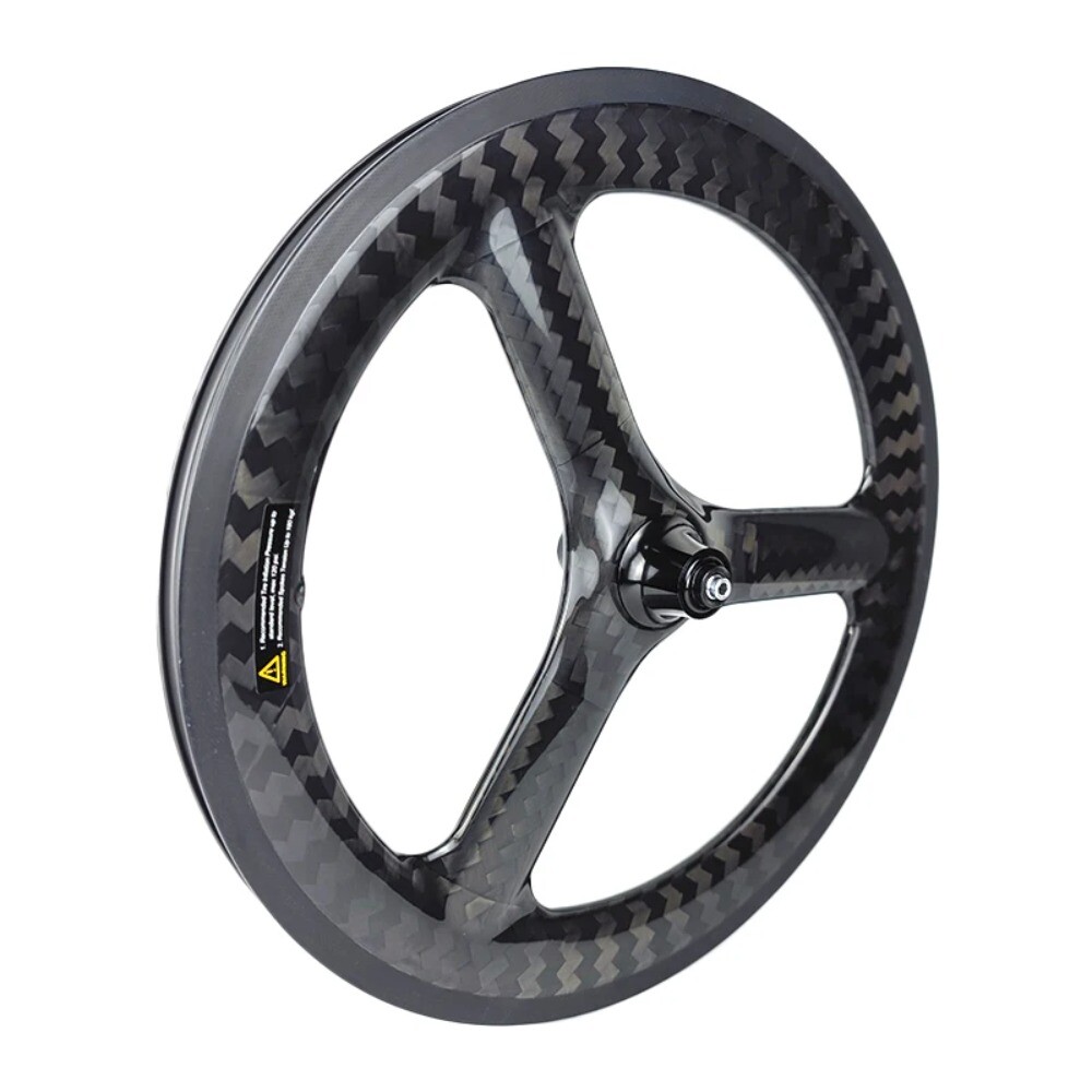 20 Inch 406 Carbon 3 Spokes Bicycle Wheelset Ceramic Bearing