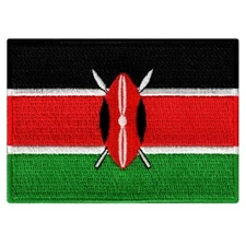 KENYA FLAG embroidered iron-on PATCH AFRICAN COUNTRY EMBLEM AFRICA Kenyan NEW
