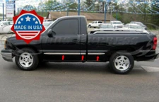 1999-2006 Chevy Silverado Regular Cab Short Bed Flat 6Pc Body Side Molding 1.5"