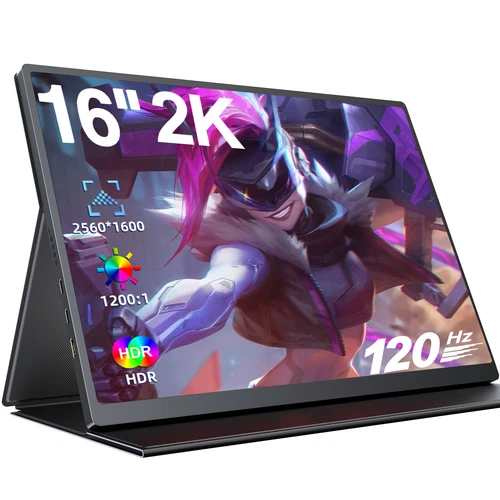 UGame C2 -120Hz Gaming-Monitor 1600P 16 Zoll 2K Tragbarer Monitor Display w/VESA