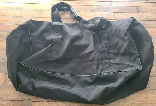 HARLEY DAVIDSON motorcycle Black Nylon Duffel Bag Embossed Zipper 24"x15"x9" EUC - Picture 3 of 6