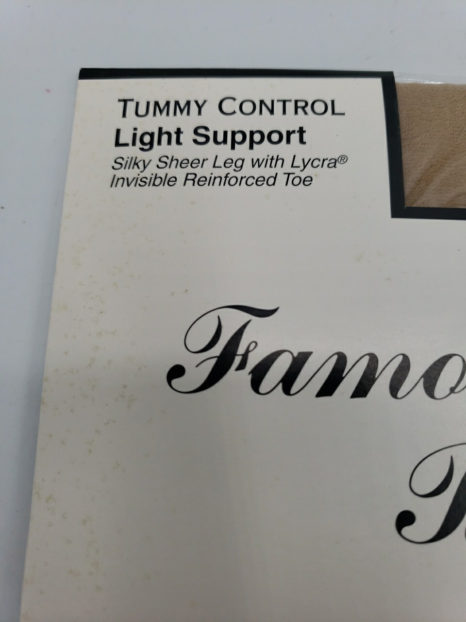 Medium Tall Famous Maker Sheer NUDE  Pantyhose High Waisted Sheer Toe 